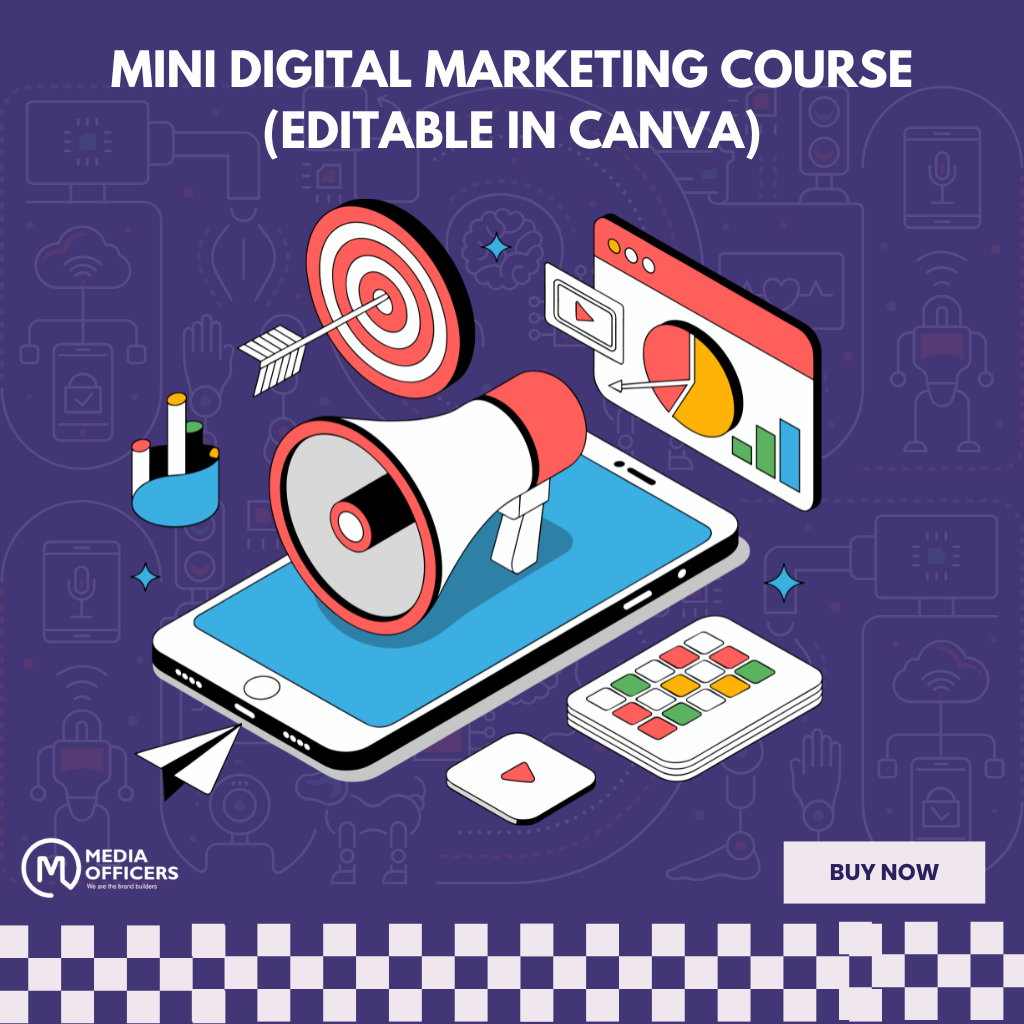 Mini Digital Marketing Course (Editable in Canva) - PLR + MRR Rights Included